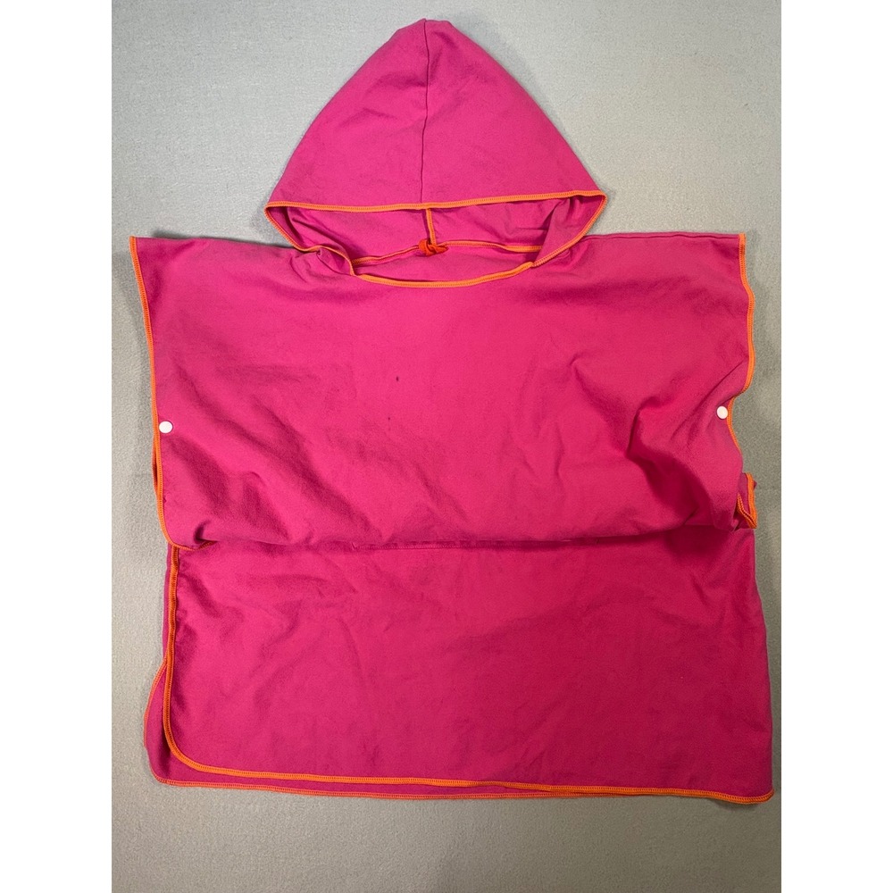 FLYILY Pink Microfiber Hooded Changing Robe Surf Poncho Swim Cover Up - Picture 5 of 8